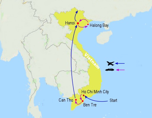 Vietnam Tour at a glance – 7 nights from Ho Chi Minh