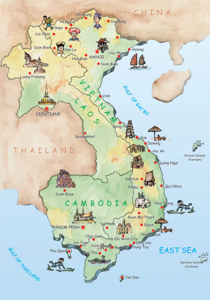 indochina map